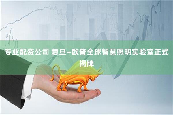 专业配资公司 复旦—欧普全球智慧照明实验室正式揭牌