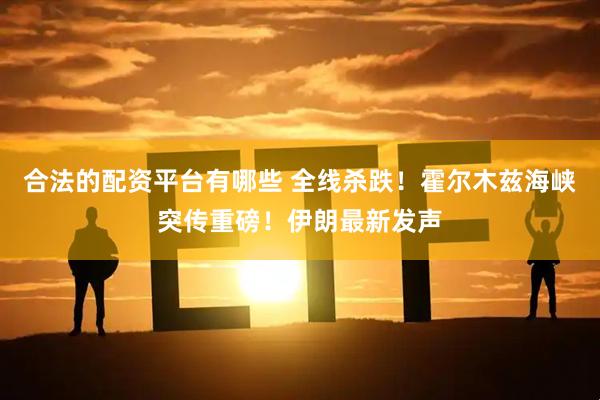 合法的配资平台有哪些 全线杀跌！霍尔木兹海峡突传重磅！伊朗最新发声